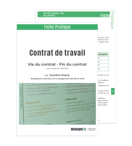 Contrat De Travail Vie Et Fin Fiche Pratique Pdf T L Charger