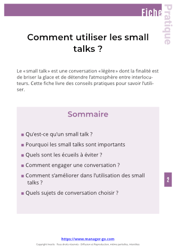 Utiliser les small talks-3