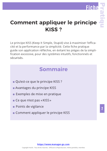 Appliquer le principe KISS-3