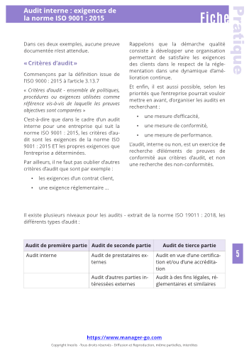 Audit interne qualité : exigences de l'ISO 9001 2015-6