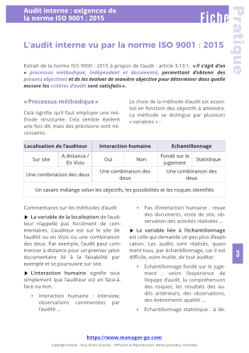 Audit interne qualité : exigences de l'ISO 9001 2015-4