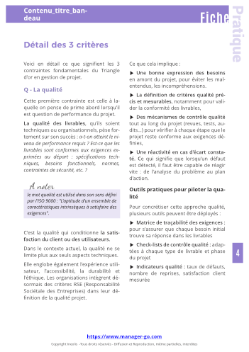 Triangle d'or : mise en œuvre en gestion de projet-5