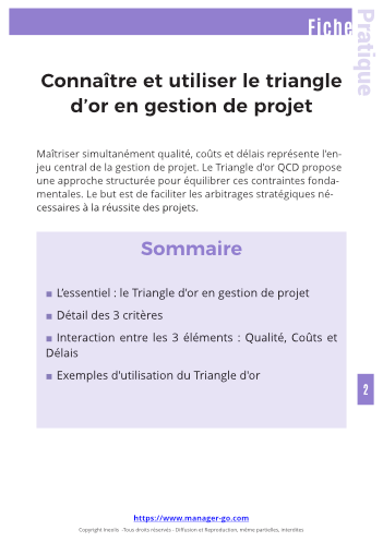 Triangle d'or : mise en œuvre en gestion de projet-3