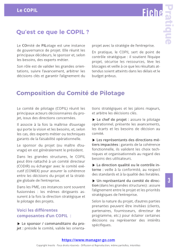 Le comité de pilotage ou COPIL-4